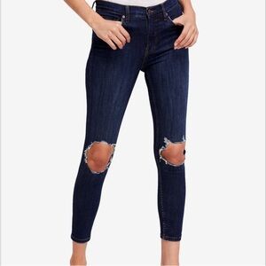 Free People busted knee jeans